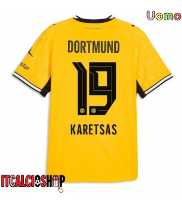 Borussia Dortmund Konstantinos Karetsas #19 Prima Maglia 2026-27 Manica Corta Borussia Dortmund Konstantinos Karetsas #19 Prima Maglia 2026-27 Manica Corta